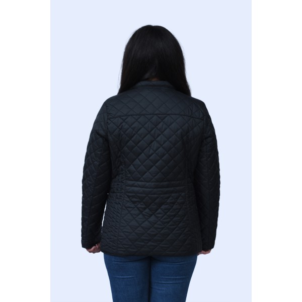 Microcoat μπουφάν μαύρο καπιτονέ Μεγάλα Μεγέθη