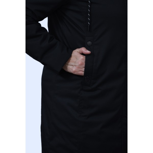 Μπουφάν μαύρο Julianea (FIRA) Μεγάλα Μεγέθη