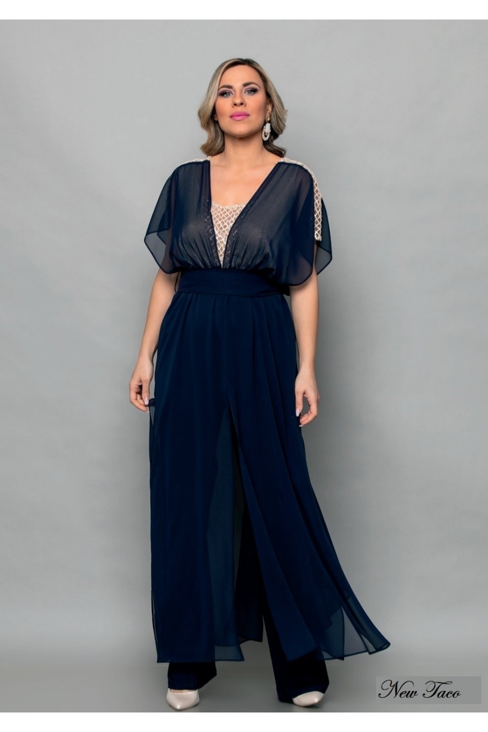 Φόρμα μπλε με χρυσό Μεγάλα Μεγέθη