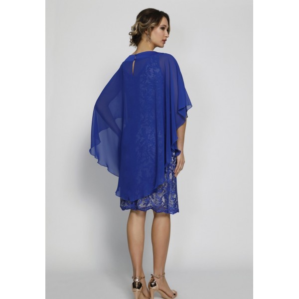 Φόρεμα δαντέλα ρουά με ενσωματωμένο πανό  Μεγάλα Μεγέθη