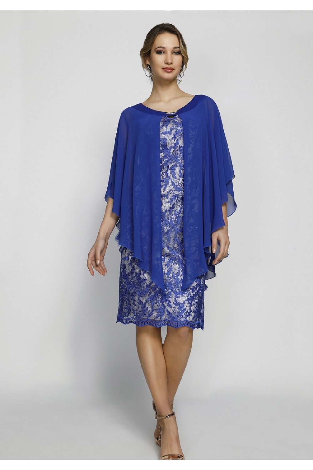 Φόρεμα δαντέλα ρουά με ενσωματωμένο πανό  Μεγάλα Μεγέθη