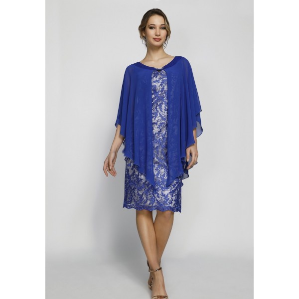 Φόρεμα δαντέλα ρουά με ενσωματωμένο πανό  Μεγάλα Μεγέθη