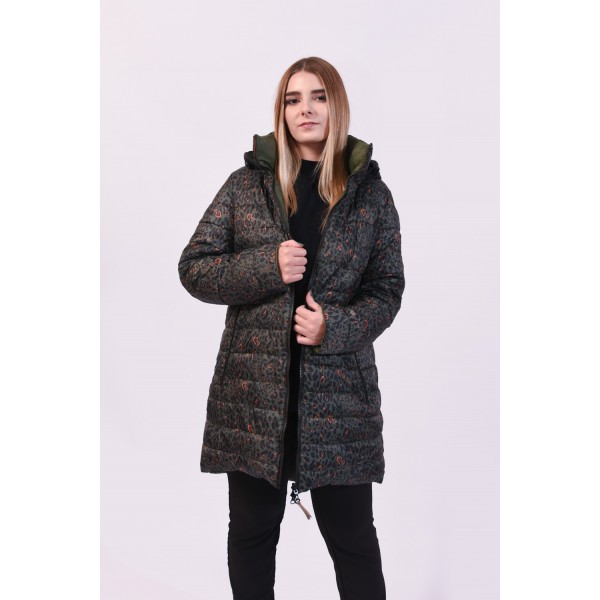 Μπουφάν λαδί (Double Face) Μεγάλα Μεγέθη