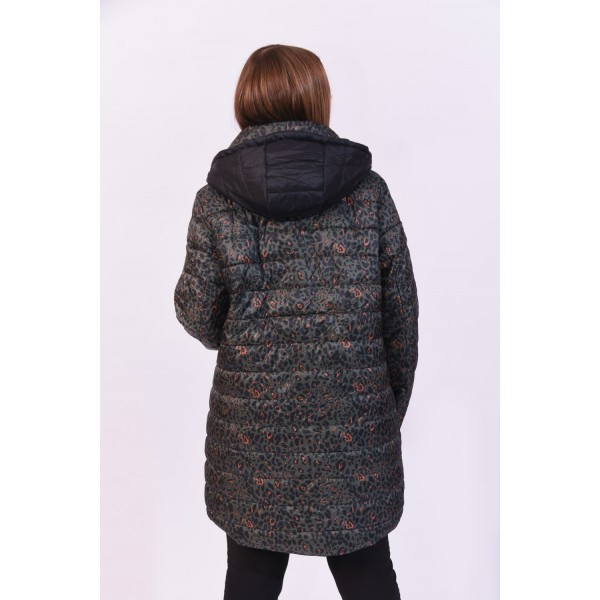 Μπουφάν λαδί (Double Face) Μεγάλα Μεγέθη