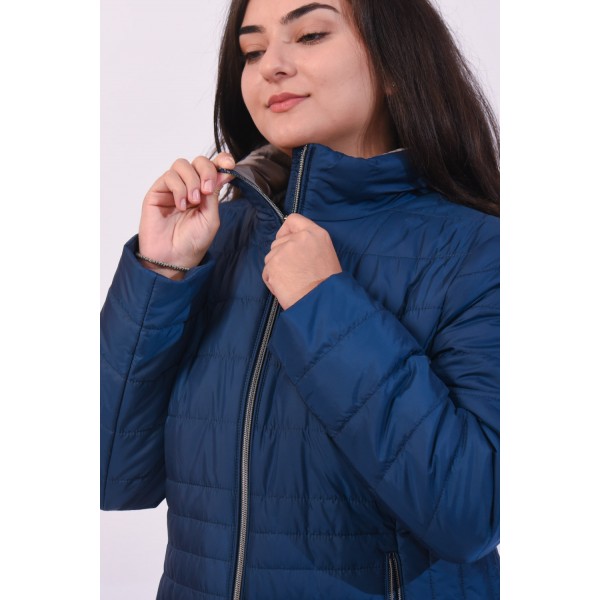 MicroCoat μπουφάν μπλε Μεγάλα Μεγέθη