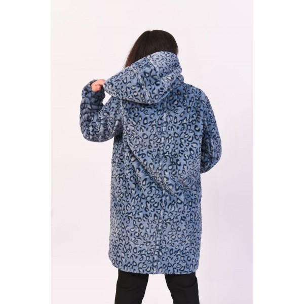 Ημίπαλτο (Double Face) μπλε Μεγάλα Μεγέθη